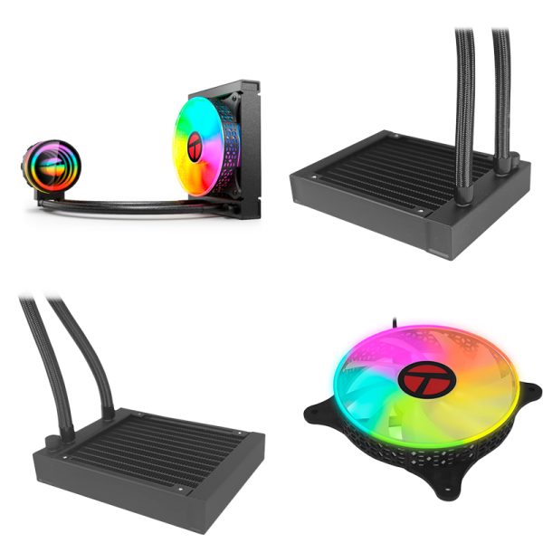 Cooler para procesador TEROS TE-8163N, Intel y AMD, TDP 155W Máx, 12 cm, líquida