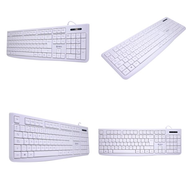 Teclado estándar TE-4069S, multimedia, USB 2.0, español, color blanco